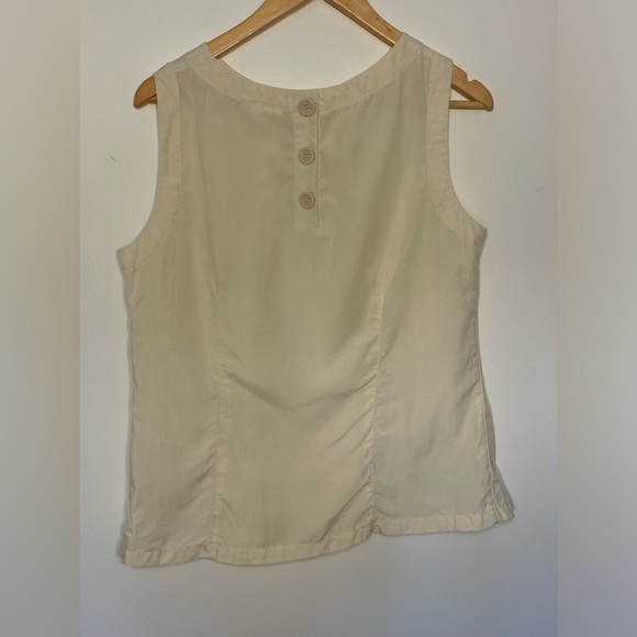 NEXT Women’s Sleeveless Cream Top Natural Material Size 16 Minimalist - Picture 8 of 11